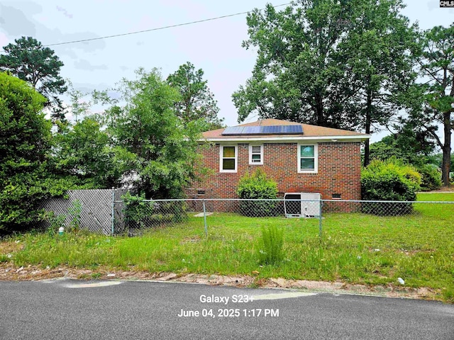 177 Newcastle Dr, Columbia, SC 29223 - view of side of home featuring solar panels, cooling unit, and brick siding
