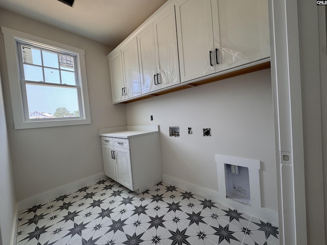 147 Harborside Cir, Columbia, SC 29229 - laundry room featuring cabinet space, light floors, hookup for a washing machine, hookup for an electric dryer, and baseboards