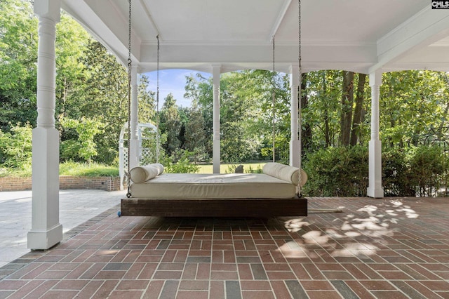 415 Pine St, Camden, SC 29020 - view of patio with view of scattered trees