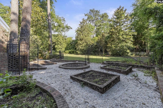 415 Pine St, Camden, SC 29020 - view of yard featuring a vegetable garden