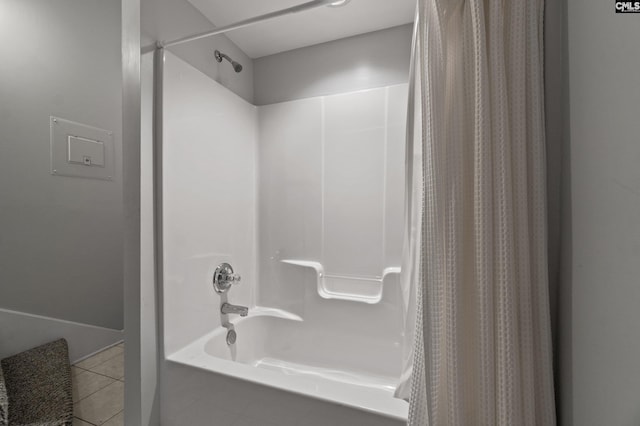 415 Pine St, Camden, SC 29020 - full bathroom with tile patterned flooring, shower / bath combination with curtain, and baseboards