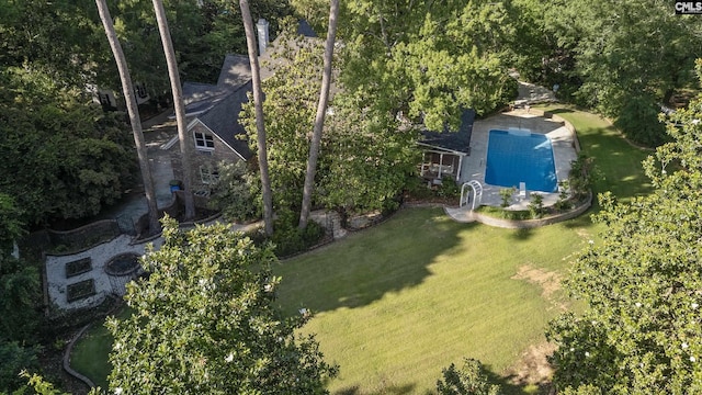415 Pine St, Camden, SC 29020 - view from above of property featuring a pool