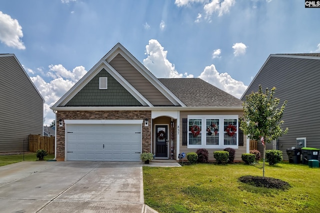 837 Marigold Ln, Lexington, SC 29072 - view of front of property featuring driveway, a front yard, and a shingled roof