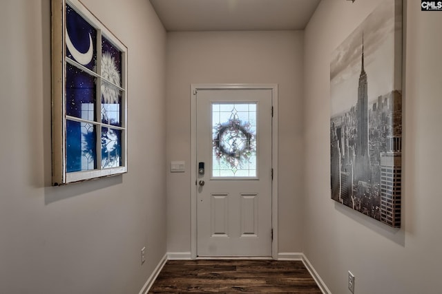 837 Marigold Ln, Lexington, SC 29072 - entryway with dark wood-style flooring and baseboards