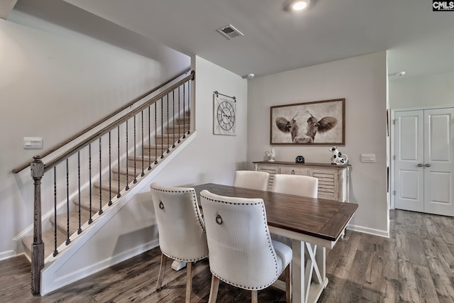 837 Marigold Ln, Lexington, SC 29072 - dining area featuring stairway, wood finished floors, and baseboards