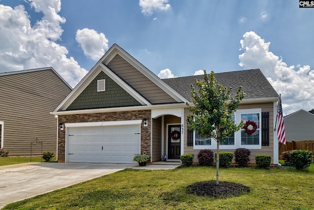 837 Marigold Ln, Lexington, SC 29072 - craftsman house featuring concrete driveway, an attached garage, and roof with shingles