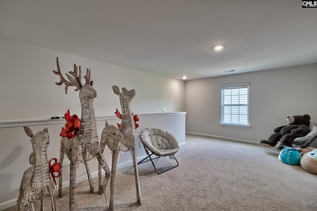 837 Marigold Ln, Lexington, SC 29072 - sitting room featuring carpet flooring, baseboards, and recessed lighting