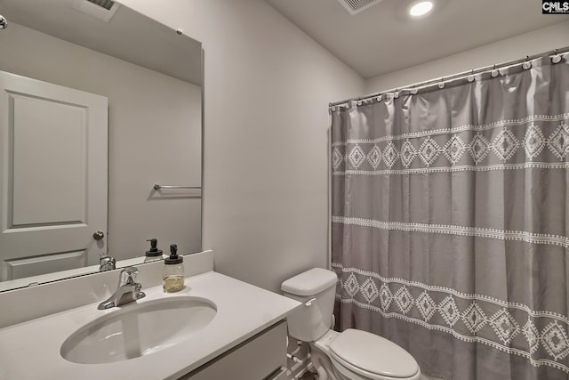 837 Marigold Ln, Lexington, SC 29072 - bathroom featuring toilet, vanity, and a shower with curtain
