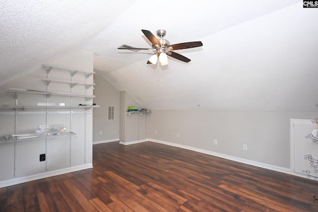 91 Loggerhead Dr, Columbia, SC 29229 - additional living space with ceiling fan, baseboards, wood finished floors, and lofted ceiling