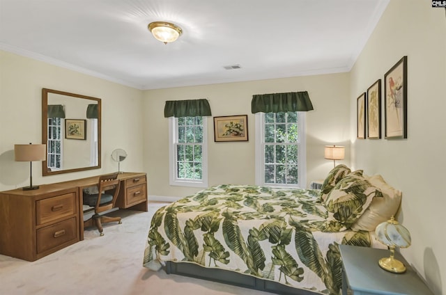 832 Longtown Rd, Blythewood, SC 29016 - bedroom with carpet flooring, crown molding, and an office area