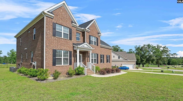 1412 Hammerwood Ln, Westminster, SC 29170 - traditional-style house featuring brick siding, a front lawn, and central AC unit