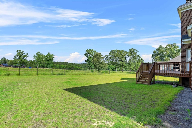 1412 Hammerwood Ln, Westminster, SC 29170 - view of yard with a wooden deck and stairs