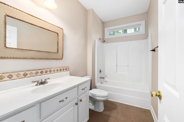 560 Park Place Dr, Elgin, SC 29045 - bathroom featuring toilet, vanity, tile patterned floors, and  shower combination