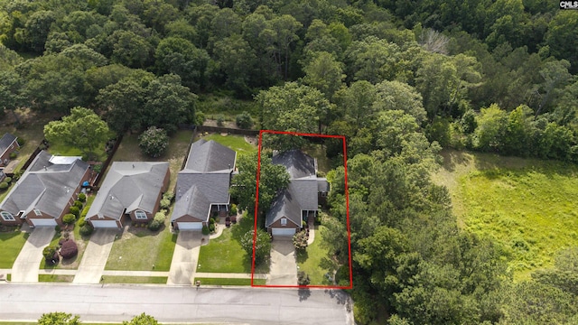560 Park Place Dr, Elgin, SC 29045 - aerial view of residential area with a forest