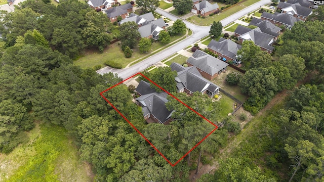560 Park Place Dr, Elgin, SC 29045 - aerial perspective of suburban area with property boundaries highlighted