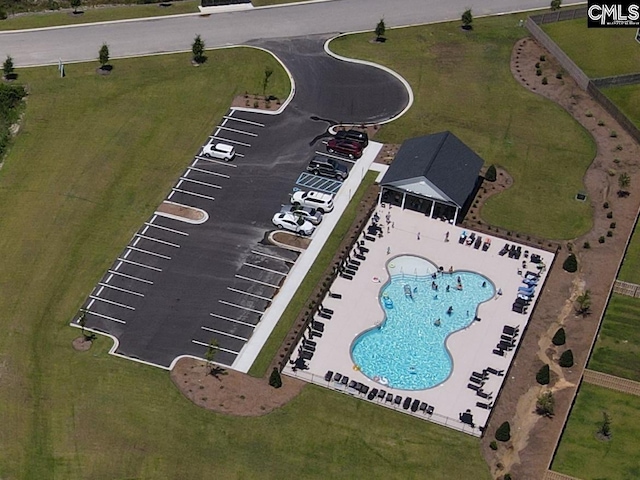 1035 Beaufort Farm Rd, Blythewood, SC 29016 - drone / aerial view of a pool area