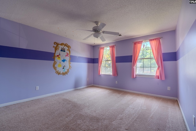 105 Songbird Ct, Chapin, SC 29036 - carpeted spare room with a textured ceiling, ceiling fan, and baseboards