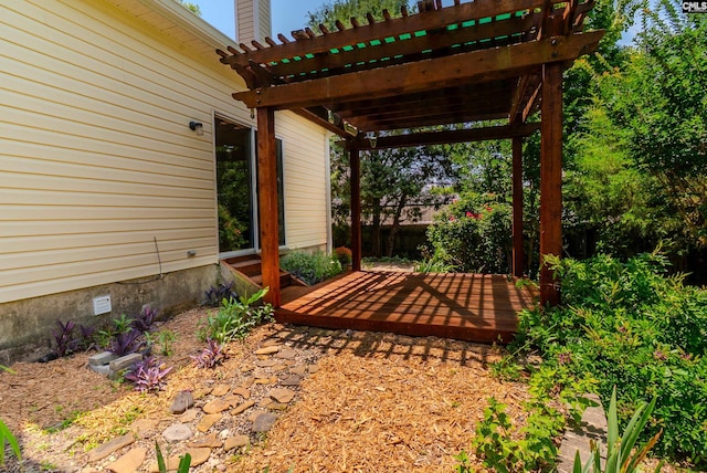 105 Songbird Ct, Chapin, SC 29036 - view of patio / terrace featuring a wooden deck and a pergola