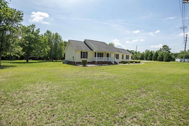 1109 Church St, West Columbia, SC 29172 - view of front of house with a porch, crawl space, and a front yard