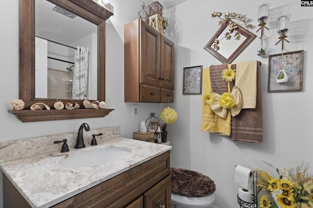 300 Green Rose, Columbia, SC 29229 - bathroom featuring vanity, curtained shower, and toilet