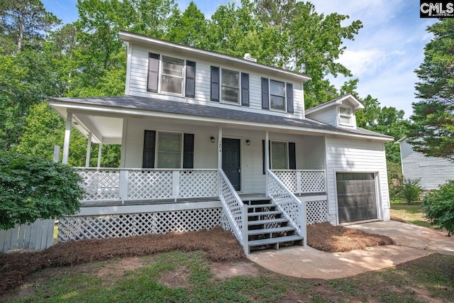 204 Sandcreek Dr, Winnsboro, SC 29180 - view of front of property with a porch, roof with shingles, and concrete driveway