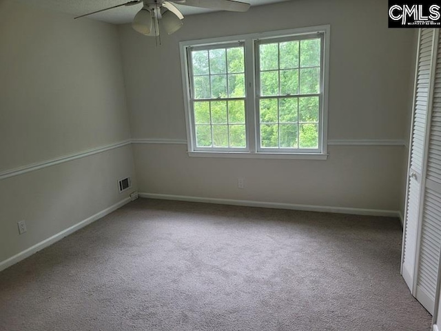 361 Wycombe St, Columbia, SC 29212 - unfurnished bedroom featuring carpet flooring, baseboards, and a ceiling fan