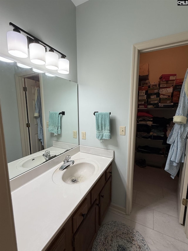 3270 Winchester Ln, Orangeburg, SC 29118 - bathroom with vanity and tile patterned flooring
