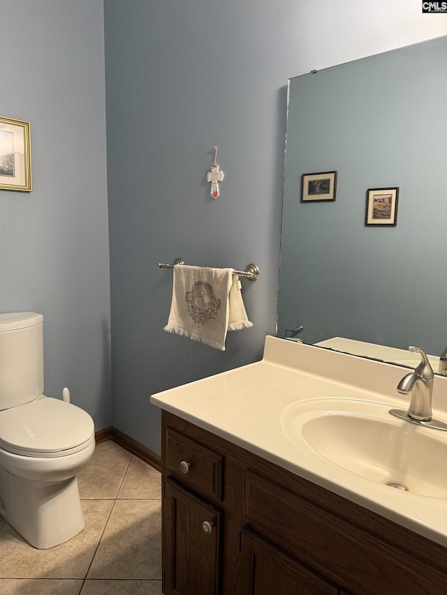 3270 Winchester Ln, Orangeburg, SC 29118 - bathroom with vanity, toilet, and tile patterned floors