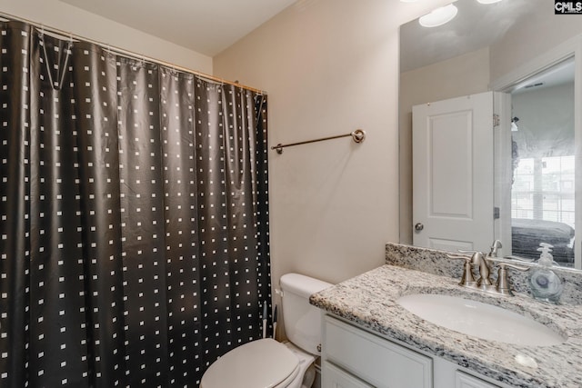 535 New Cut Ln, Blythewood, SC 29016 - full bath featuring vanity, toilet, and a shower with curtain