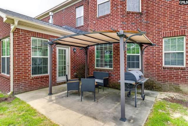 535 New Cut Ln, Blythewood, SC 29016 - view of patio featuring a pergola, a grill, and outdoor lounge area
