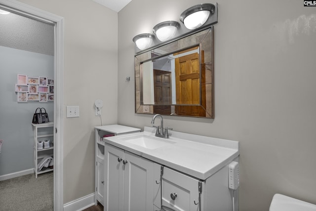 421 Willow Bend Dr, Columbia, SC 29212 - half bath featuring vanity, baseboards, and toilet