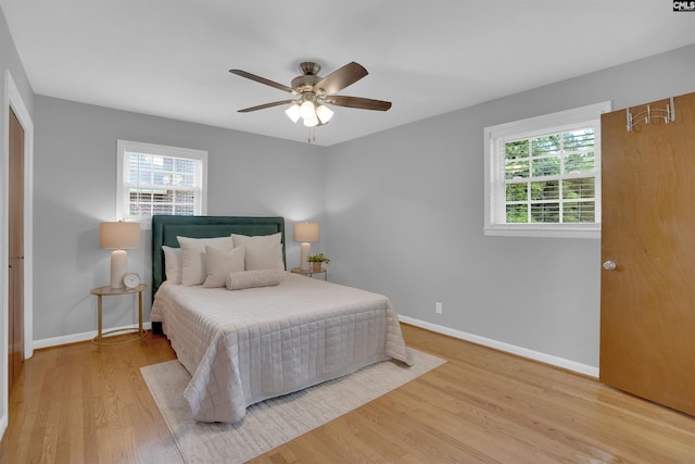344 Rawls Dr, Leesville, SC 29070 - bedroom featuring wood finished floors and a ceiling fan