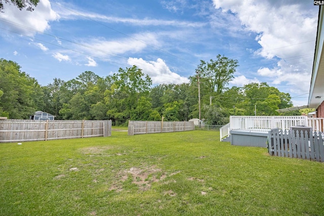 344 Rawls Dr, Leesville, SC 29070 - view of yard featuring a wooden deck