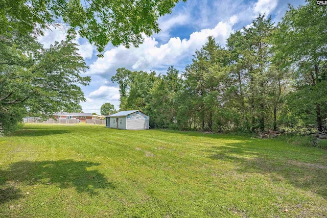 344 Rawls Dr, Leesville, SC 29070 - view of green lawn featuring an outbuilding