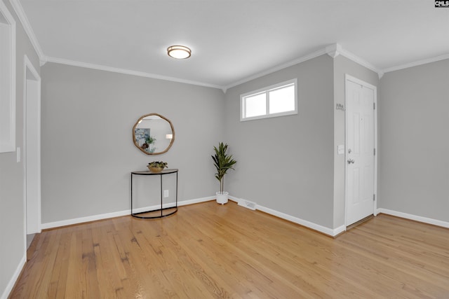 344 Rawls Dr, Leesville, SC 29070 - empty room featuring ornamental molding and light wood-style floors