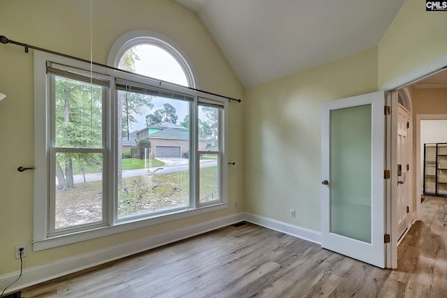 516 Hogans Run, Columbia, SC 29229 - empty room with plenty of natural light, wood finished floors, and high vaulted ceiling