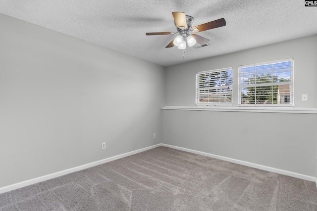 309 Pebble Creek Ct, West Columbia, SC 29170 - unfurnished room featuring a textured ceiling, ceiling fan, and carpet flooring