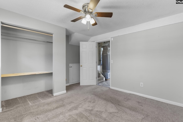 309 Pebble Creek Ct, West Columbia, SC 29170 - unfurnished bedroom featuring carpet flooring, a textured ceiling, a closet, and a ceiling fan