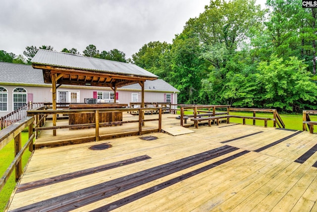 2117 Togetherness Way, Mcbee, SC 29101 - view of wooden deck