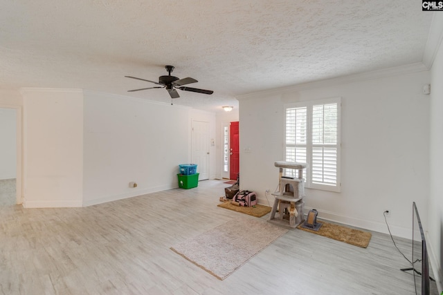2117 Togetherness Way, Mcbee, SC 29101 - unfurnished room featuring wood finished floors, crown molding, a textured ceiling, and ceiling fan