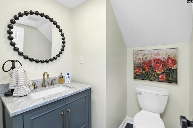 152 Carlyle Cir, Columbia, SC 29206 - half bathroom with vanity and lofted ceiling