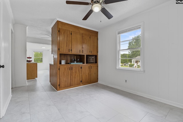1409 Hazel St, Cayce, SC 29033 - bar with a textured ceiling and ceiling fan