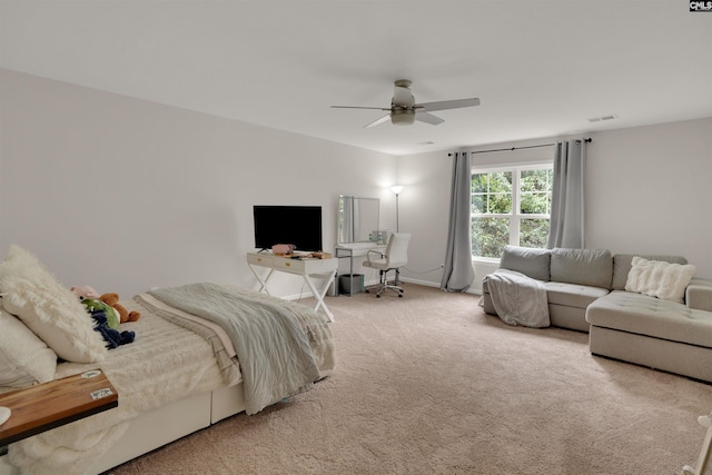 330 Lanyard Ln, Chapin, SC 29036 - bedroom with light carpet and ceiling fan