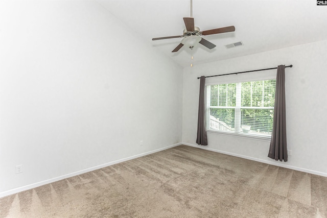 124 Weeping Oak Ln, West Columbia, SC 29169 - carpeted empty room with lofted ceiling and a ceiling fan