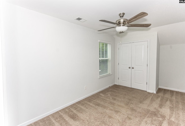 124 Weeping Oak Ln, West Columbia, SC 29169 - unfurnished bedroom with carpet flooring, a closet, and ceiling fan