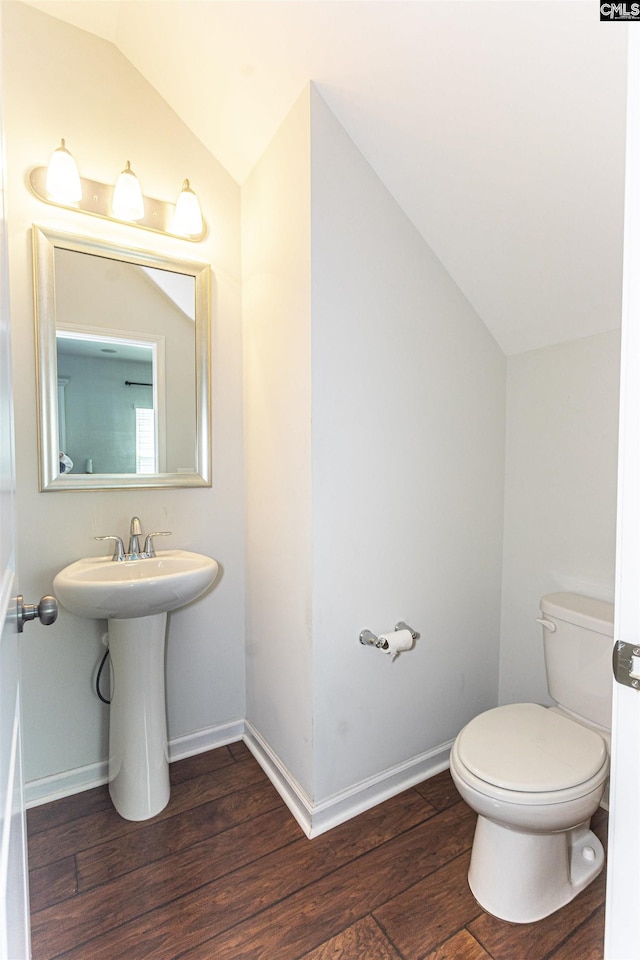 124 Weeping Oak Ln, West Columbia, SC 29169 - half bath with vaulted ceiling and wood finished floors