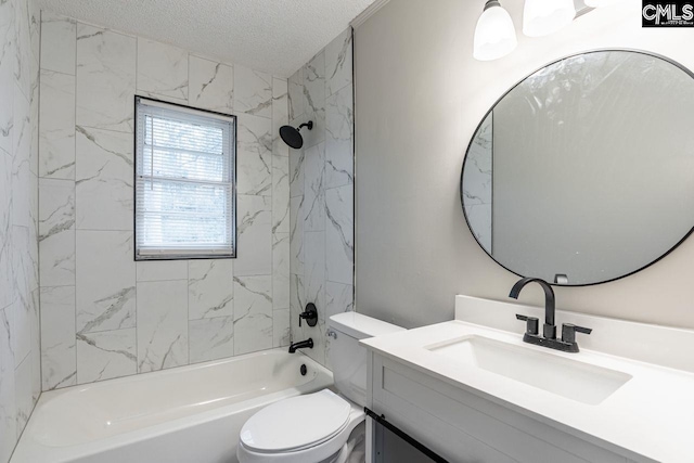 112 Woodcrest Dr, Columbia, SC 29203 - bathroom with vanity, bathing tub / shower combination, and a textured ceiling