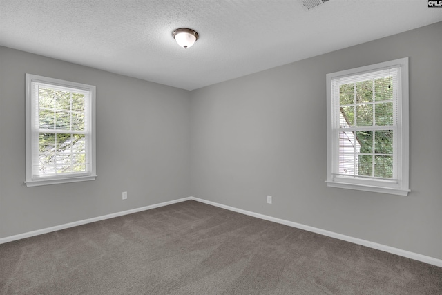 325 Trinity Three Rd, Irmo, SC 29063 - spare room with dark colored carpet and a textured ceiling