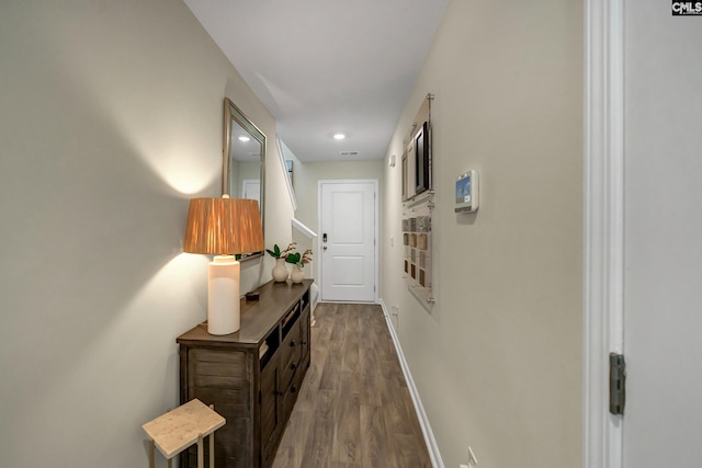 126B Willow Creek Blvd, Lugoff, SC 29078 - hall featuring wood finished floors and baseboards