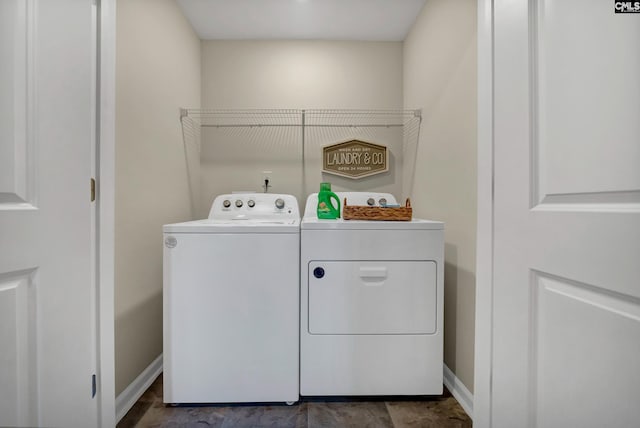 126B Willow Creek Blvd, Lugoff, SC 29078 - washroom featuring separate washer and dryer and baseboards